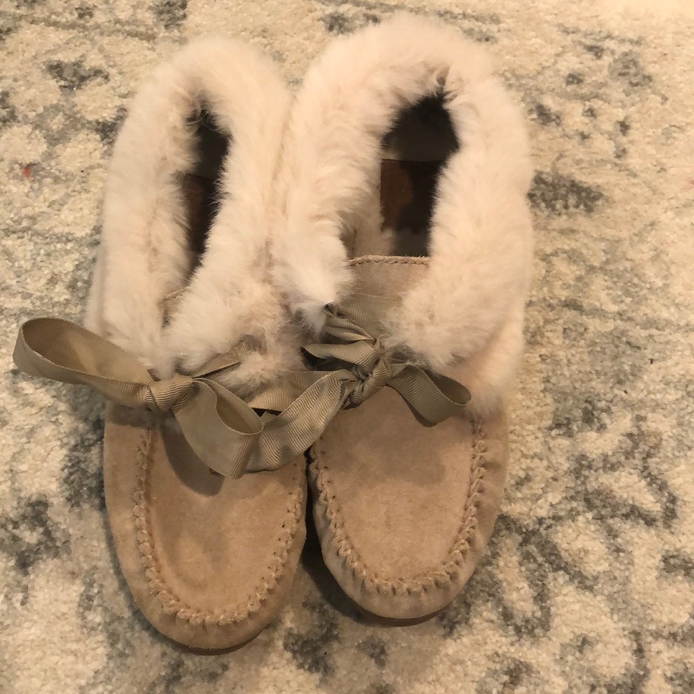 Tory Burch shearling slippers